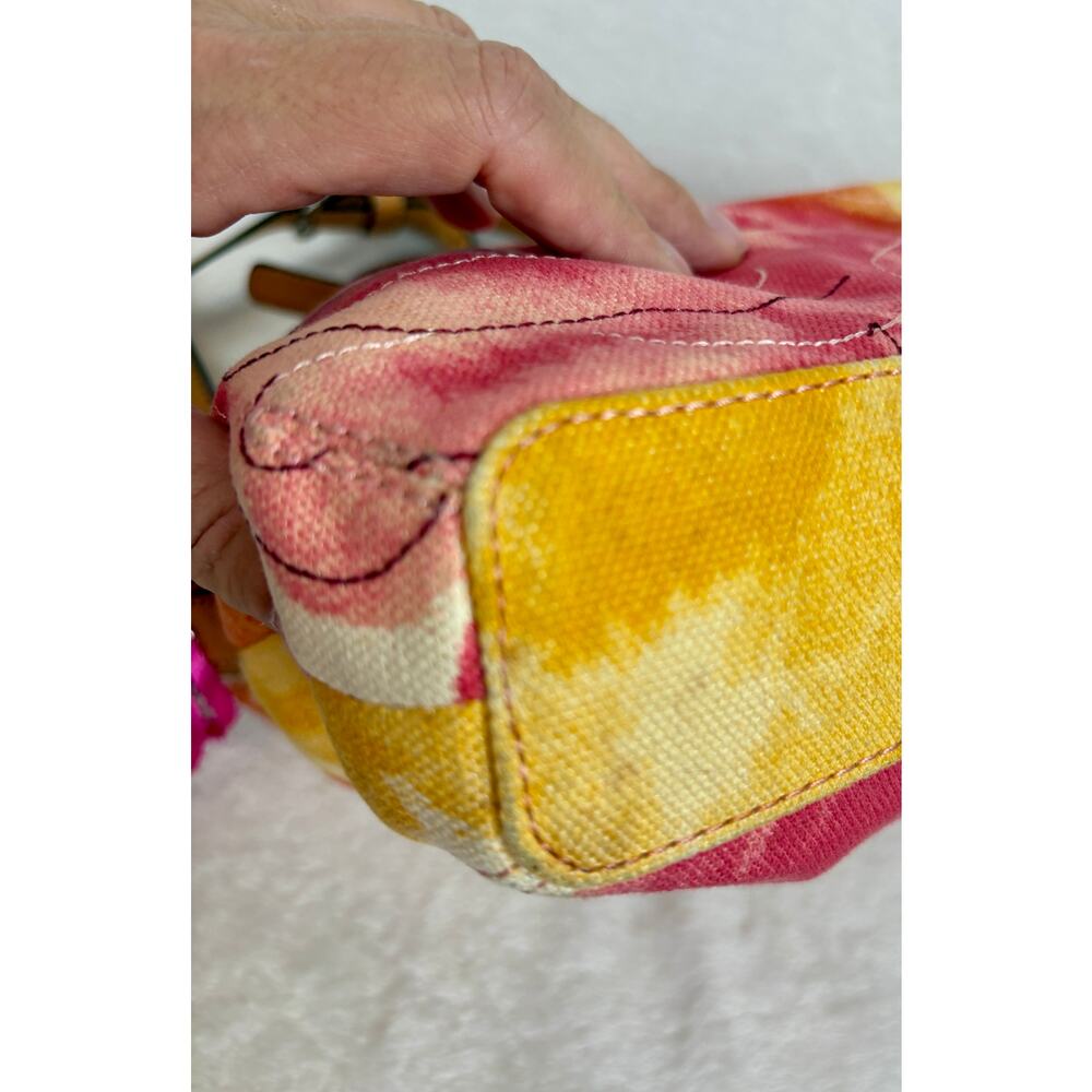 Coach Ashley Multicolor Floral Satchel in Durable Canvas with Leather Trim - Picture 9 of 15